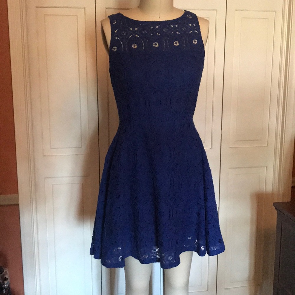 BB Dakota Royal Blue Lace Dress